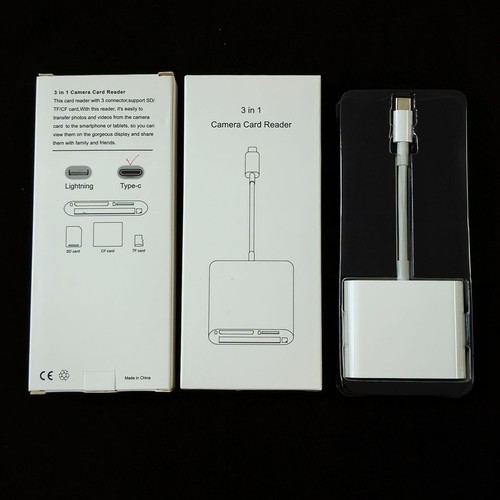 USB C To SD CF Card Reader for IPad Pro Macbook Supports CompactCF SD TF Card - Picture 7 of 7