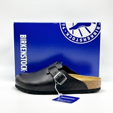  NEW Unisex BIRKENSTOCK Boston Grip Leather Sandal Slipper Black 1023458   