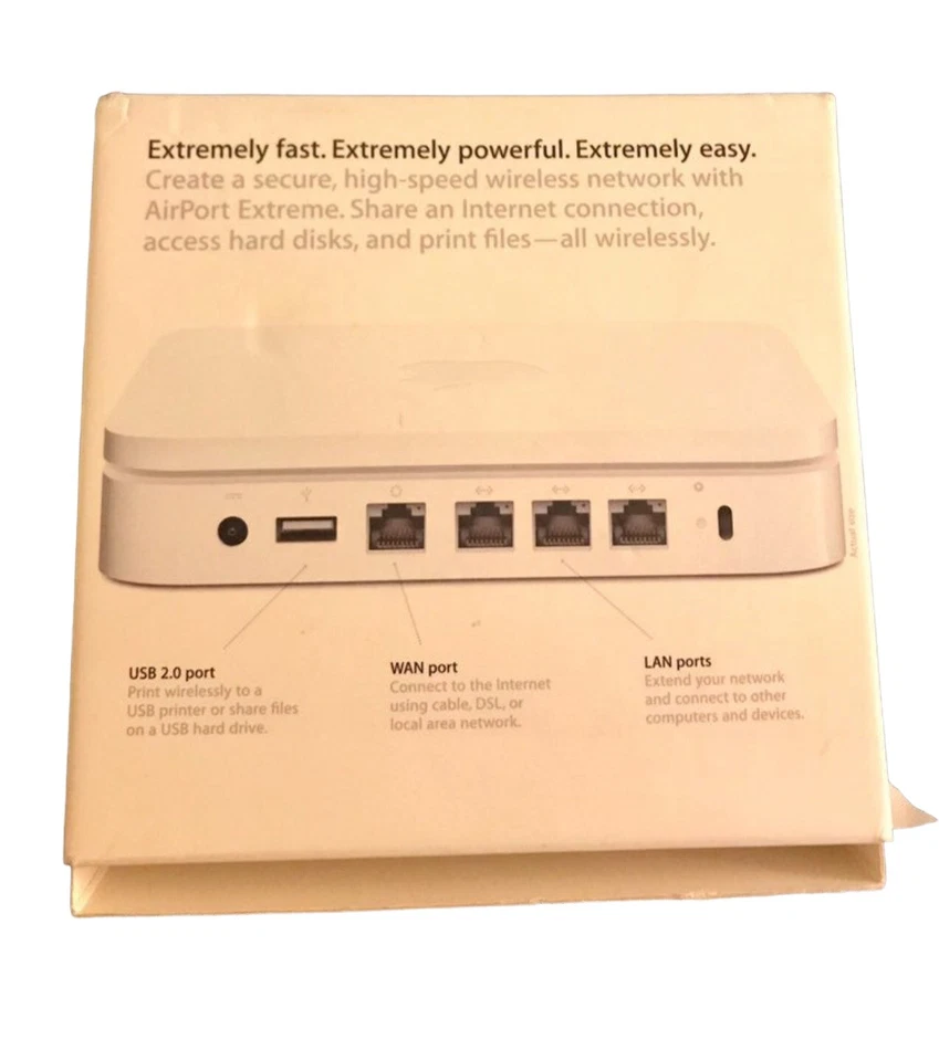 Apple AirPort Extreme Base Station 802.11n Wi-Fi Wireless Base Station A1143  - Image 2 of 4