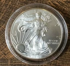 2014 AMERICAN SILVER EAGLE DOLLAR COIN 1 OZ. 999 PURE FINE SILVER BULLION + CASE