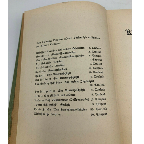 Antiique 1908 German Book Kleinftadtgefchichten (Small Town Stories) - Imagen 4 de 6