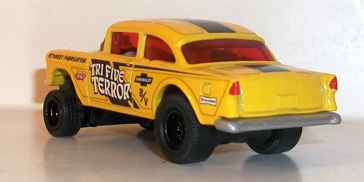 Hot Wheels 55 Chevy ミニカー Amazon.com: Hot Wheels '55 Chevy Bel Air Gasser, Reverse