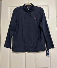 Chaps Lightweight Jacket Boys 14/16 Dark Blue Cotton Lining Polyester Shell
