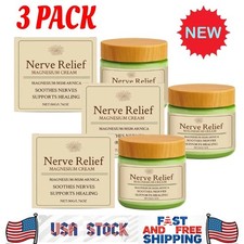 3 PACKS Nerve Relief Magnesium Cream, with MSM  Arnica Non-Greasy