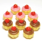 100 Dollhouse Miniature Strawberry Cupcakes * Doll Mini Food Cakes Wholesale Lot