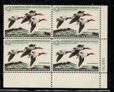 USA #RW32 Extra Fine Never Hinged Plate #168791 Lower Right Block