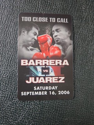 Marco Antonio Barrera vs Rocky Juarez MGM GRAND HOTEL KEY CARD 9/2006 BOXING 