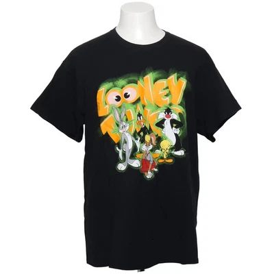 Looney Tunes, T-shirt, Größe: L, Schwarz, Baumwolle, Print, Herren #4T2 - Bild 1 von 4