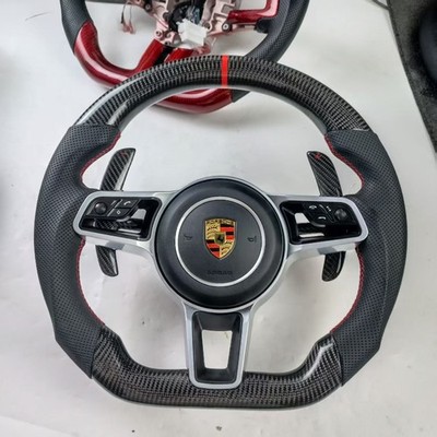 Porsche Steering Wheel Customization - 100% Carbon Fiber - Leather - ACC PDK