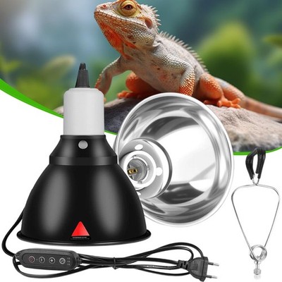 Reptile Dome Terrarium Aluminium E27 Reflektorlampe Schirm mit Aufhängeclip
