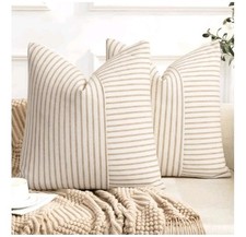 Farmhouse Pillow Covers 18x18, Modern Accent Square Throw Pillow Covers Set...