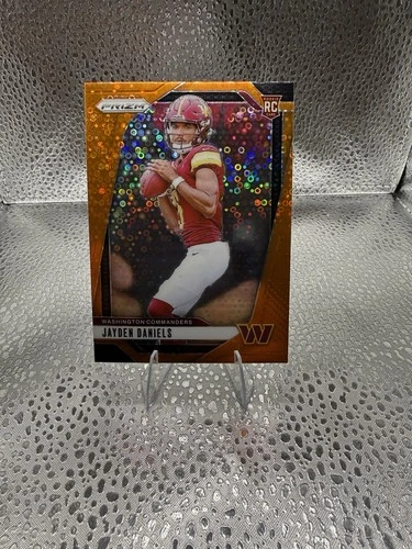 2024 Panini Prizm Jayden Daniels #347 Rookie Orange Disco Commanders RC