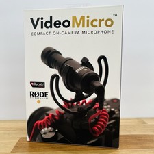 Rode RODE VideoMicro Compact On-Camera Microphone, Black In Box