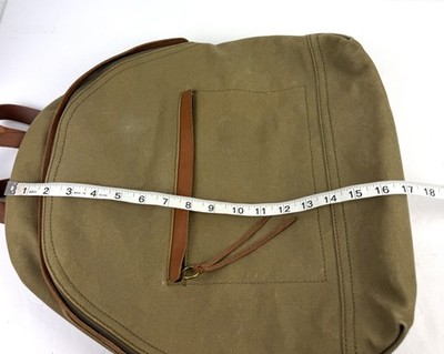 Madewell Charleston Backpack Olive‎ Green Canvas. Leather Trim Large Rucksack Madewell Charleston Backpack Olive Green Canvas. Leather  main image 4