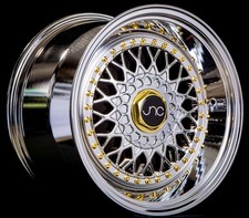 Jnc Wheels Rim Jnc004s Platinum Gold Rivets 17x8.5 5x1005x114.3 Et15