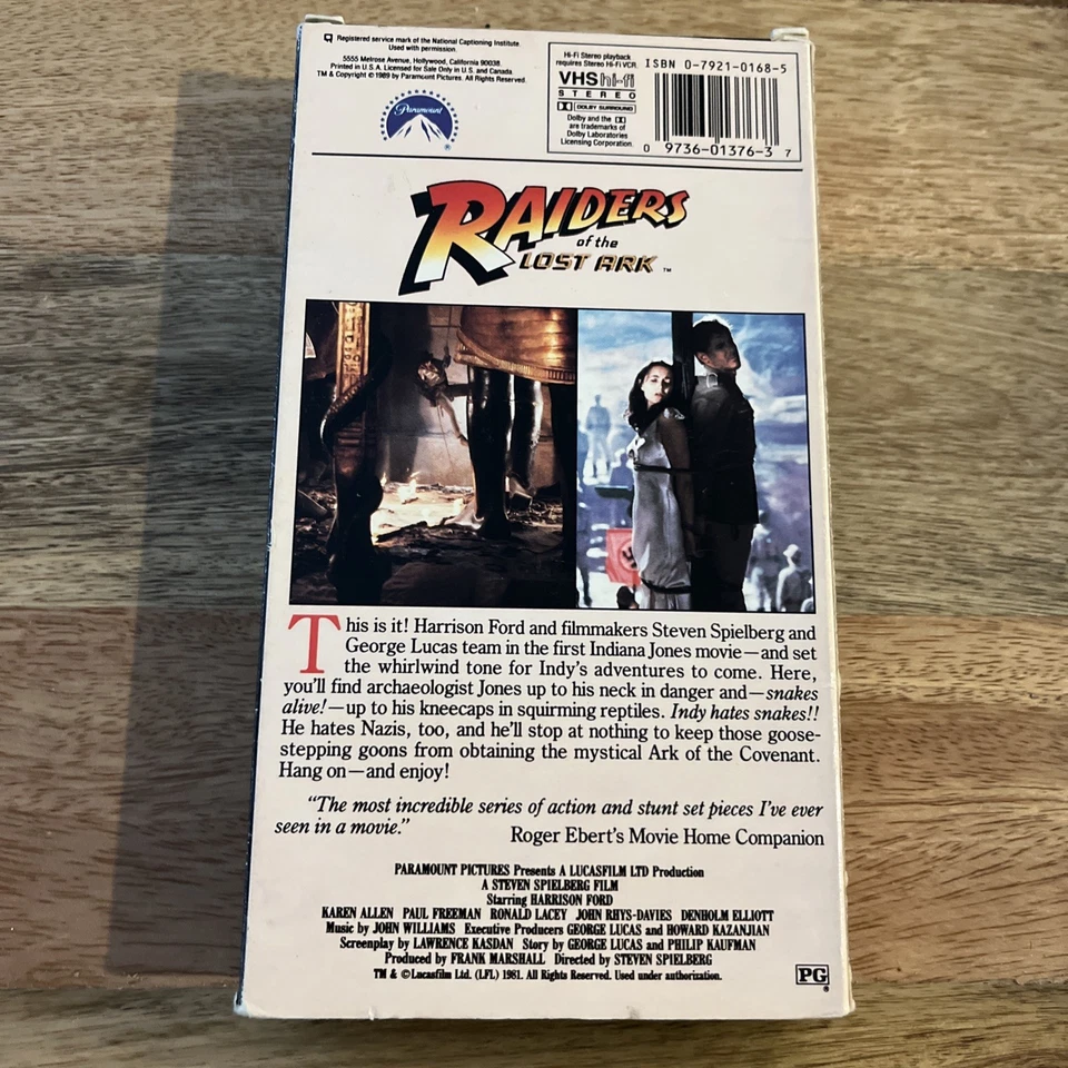 Indiana Jones Raiders of the Lost Ark (VHS Early Release) - Image 2 of 4