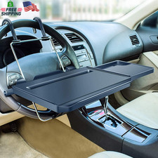 2 in 1 Car Steering Wheel Tray / Back Seat Headrest Tray for Eating Food Drink a