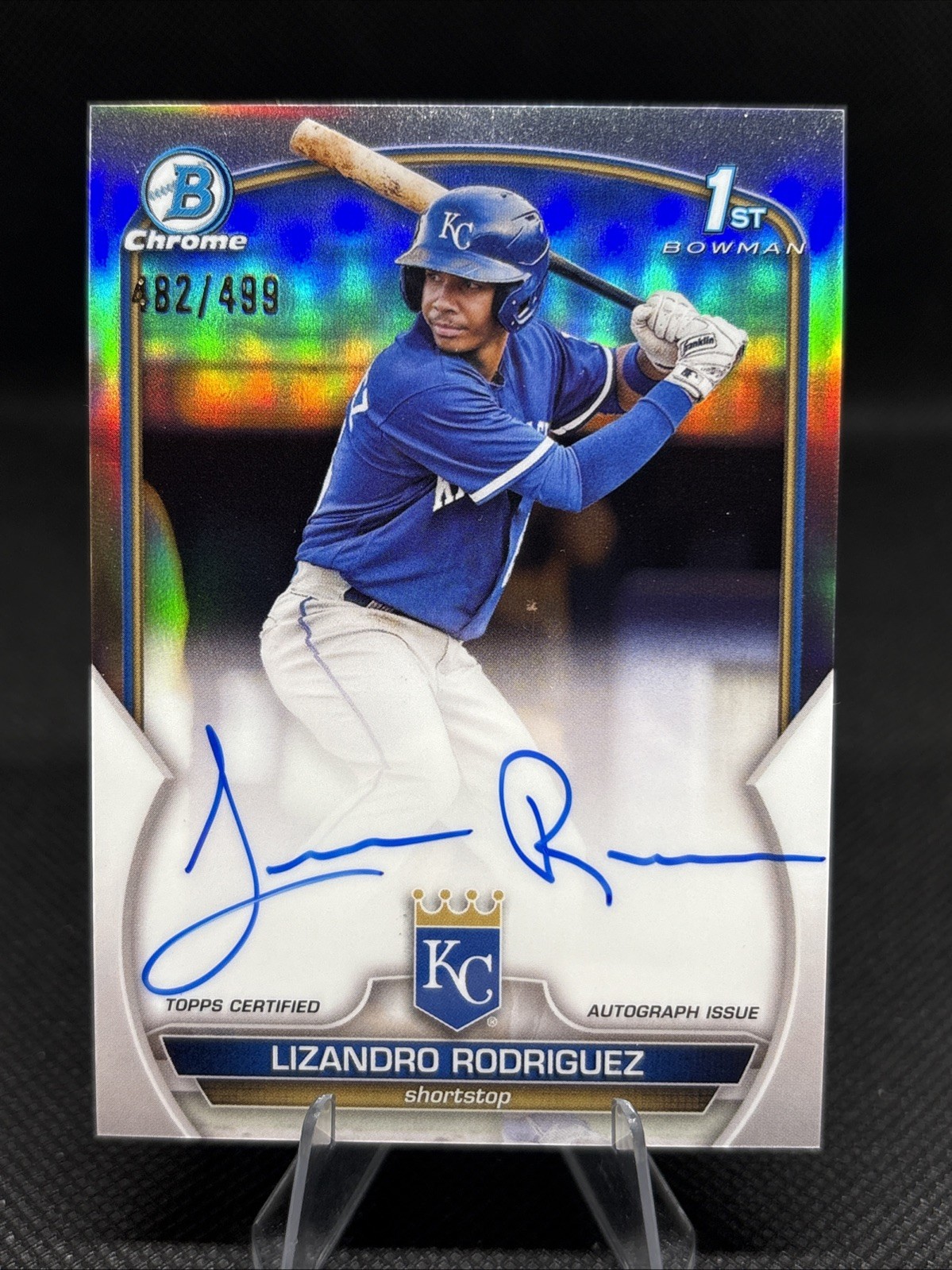 Lizandro Rodriguez - 2023 Bowman Chrome 1st Bowman Autograph REFRACTOR AUTO /499