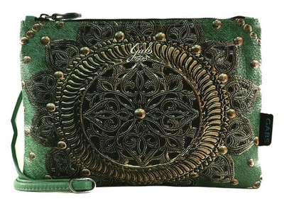 Gabs Beyonce Shoulderbag M Schultertasche Tasche Rosone grün schwarz Neu
