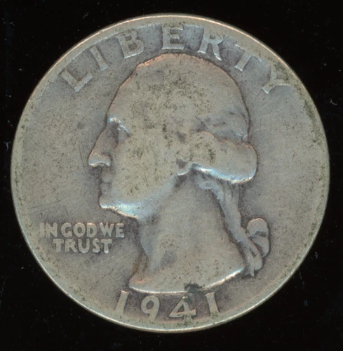 1941 P Washington Quarter KM#164  0.900 Silver 0.1808 oz Act. Silver Weight