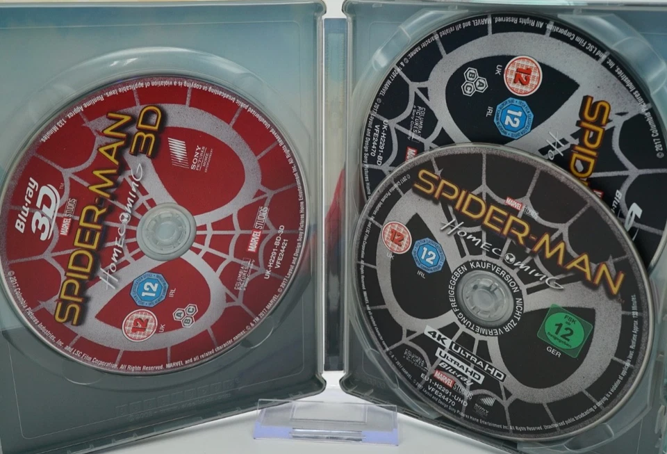 Spider-Man Homecoming 4K UHD / Blu Ray / 3D / Steelbook / Tom Holland - Image 4 of 4