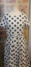 Monochrome Black and White Polka Dot Lindy Bop Dress Style Hazel
