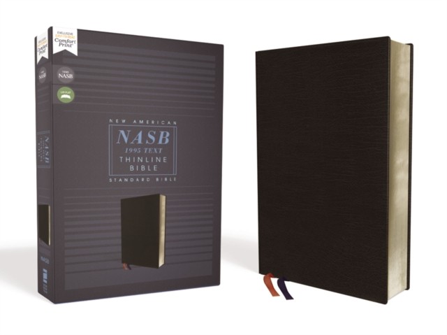 NASB, Thinline Bible, Bonded Leather, Black, Red Letter, 1995... - - Image 3