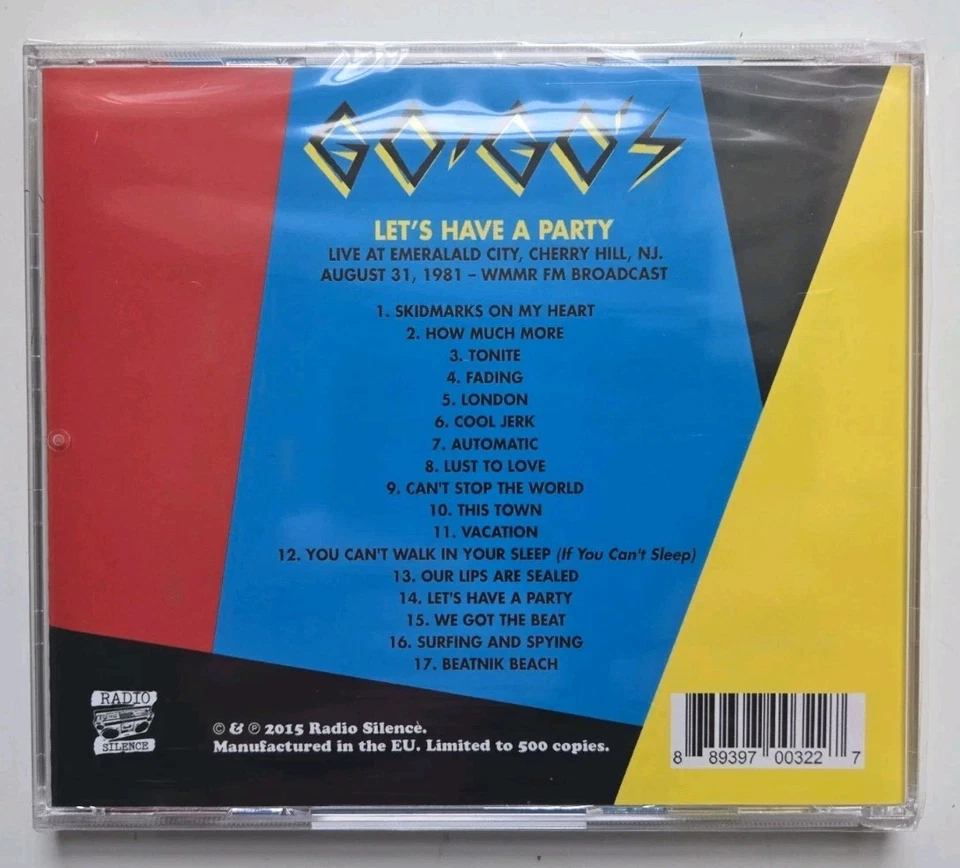 The Go-Go's - Let's Have A Party, Live Emerald City, NJ 1981 - CD NEW & SEALED - Image 2 of 4