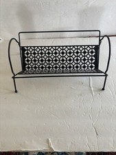 MCM Black Metal Book Magazine Rack Stand Tabletop