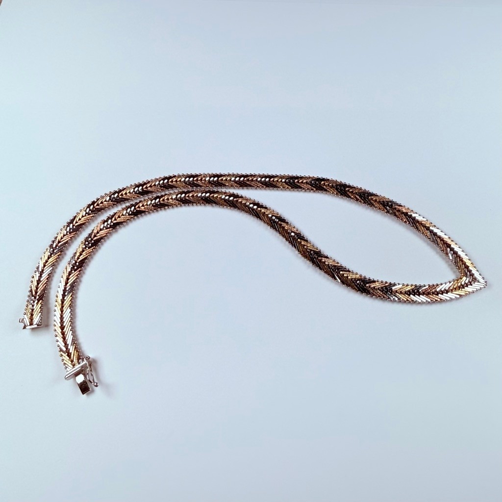 Double Sided Solid & TriColor Gold Vermeil Sterli… - image 7