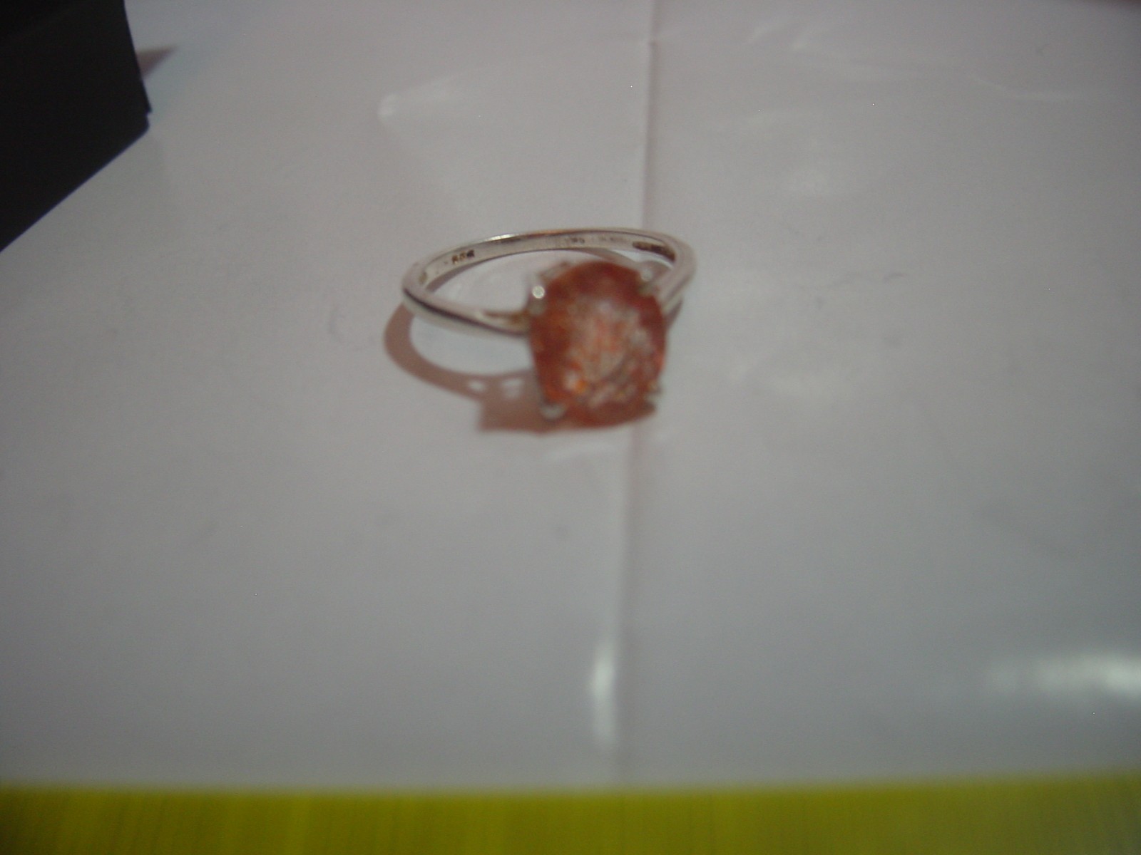beautiful Solid Silver Ring-natural large orange … - image 4