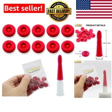 Versatile 10-Pack Caulk Sealing Caps in Red - Universal Fit for All Tube Sizes