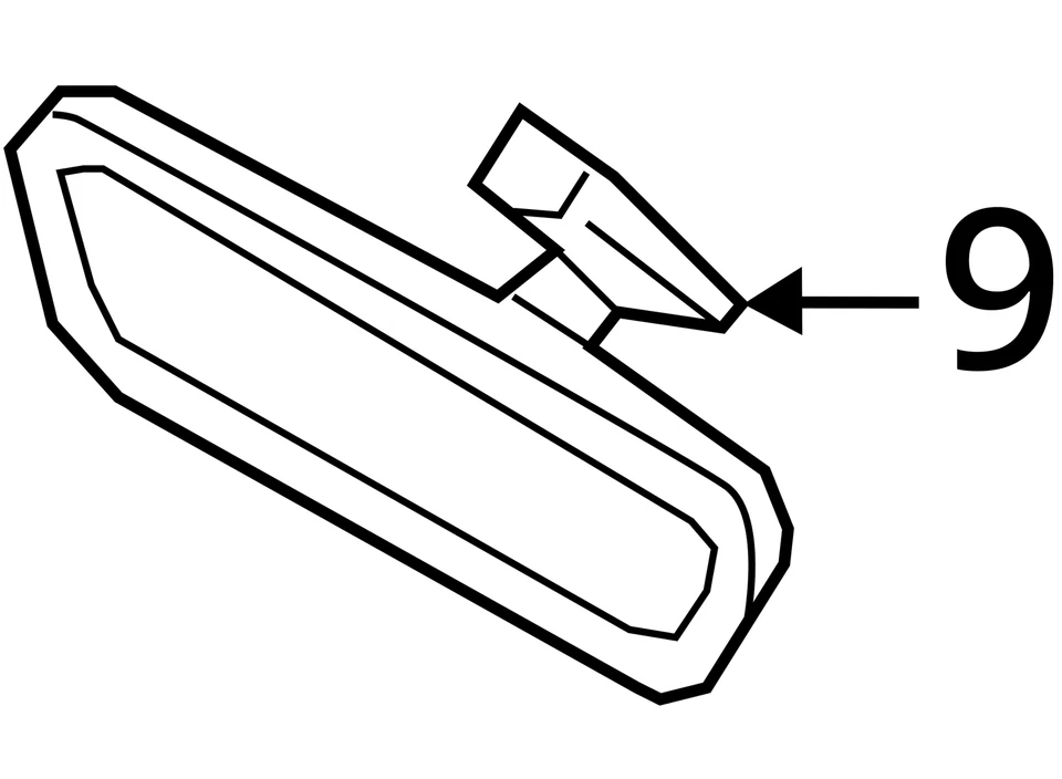 2024 HYUNDAI SONATA OEM INTERIOR REAR VIEW MIRROR W/ AUTO DIMMING 85110-BE000 - Image 4 of 4