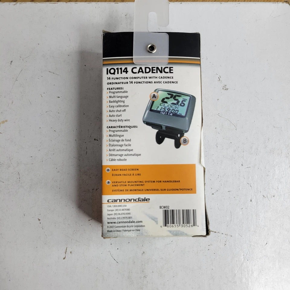 Cannondale IQ114 Cycling Computer 14 Function With Cadence  - Image 4 of 4