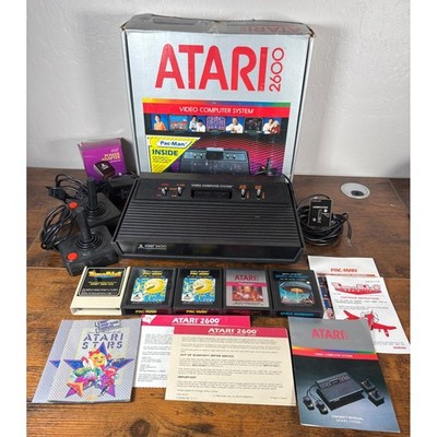 Atari 2600 Darth Vader Console Set- Games- Joysticks- Original Matching Box