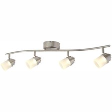 Hampton Bay 4-Light Brushed Nickel LED Track Lighting Kit 1001 715 211