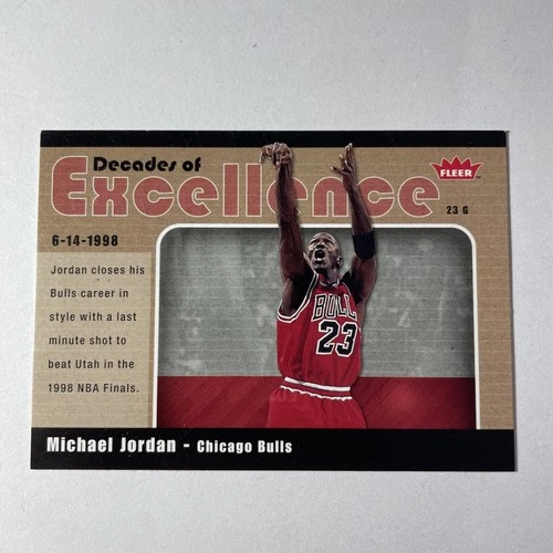 2007-08 Fleer Decades of Excellence Michael Jordan #10 HOF Chicago Bulls