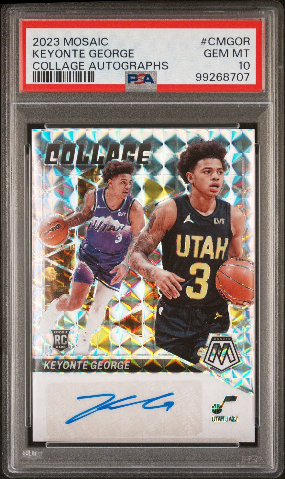 2023 Mosaic Keyonte George Collage Autographs RC, PSA 10 Gem Mint Pop 7!