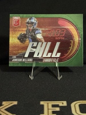 2025 Panini Donruss Elite - Full Throttle Jameson Williams #14 Green