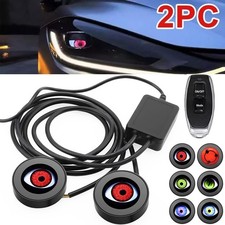 2x Led Dynamic Devil Eyes Light 6 Modes 12v Remote Control Headlight Retrofit Us