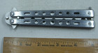 Moon Boat Silver Tone Butterfly Dull Knife Practice Single Blade Training Knife — photo 2