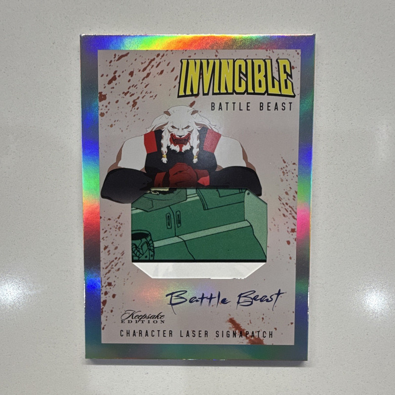 MISPRINT Invincible 2025 Keepsake Signapatch Battle Beast / Nolan #589 RARE!!