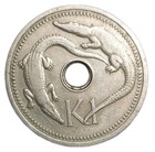 1995 Papua New Guinea 1 Kina Large Coin Crocodiles Crocodile Animal Thematic