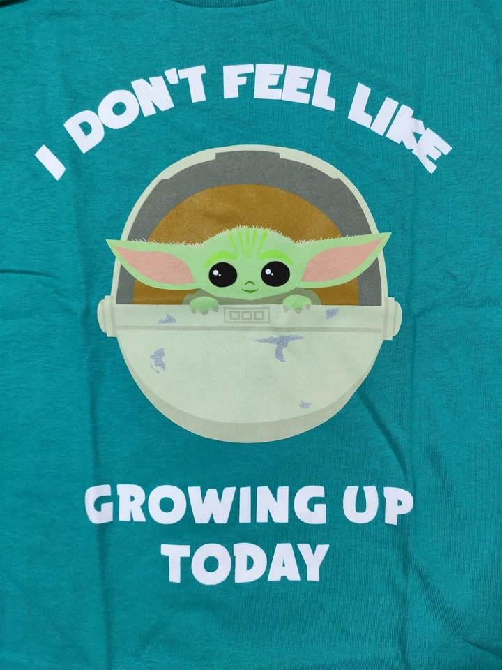 Star Wars Shirt Boys Medium 8 Baby Yoda Green Short Sleeve T-Shirt Tee Cute - Image 2 of 4