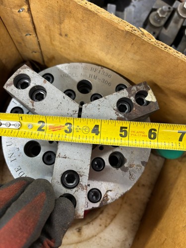 Hardinge 3 Jaw 6" HM-306 Sure-Grip Power Chuck Top Hard Jaws - Picture 4 of 12