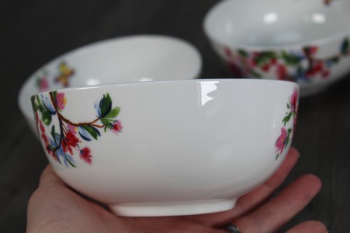 NEU 6er Set Mikasa Schmetterling Garten Blumen Bone China 6" Suppe Müslischalen Set - Bild 5 von 16