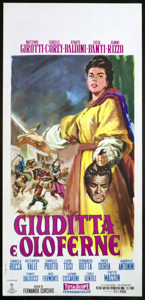 Locandina originale film Giuditta e Oloferne (1959) - Regia di Fernando Cerchio