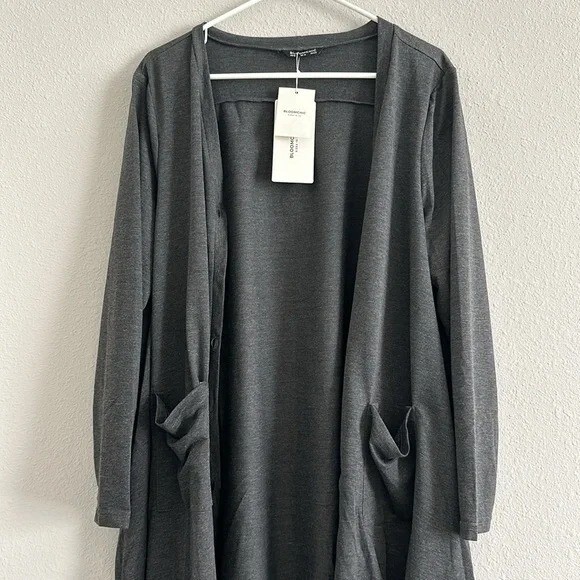Bloomchic button down front pockets cardigan size… - image 4