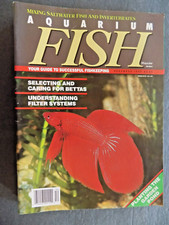 6 ISSUES OF AQUARIUM FISH MAGAZINE 1988 - 89 , Volumes 1  2  - bi-monthly pub