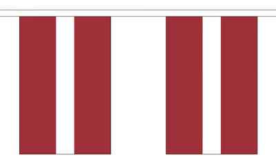 Lettland Flagge Wimpelkette - 3m 6m 9m Meter Länge 10 20 30 Fahnen - Polyester 